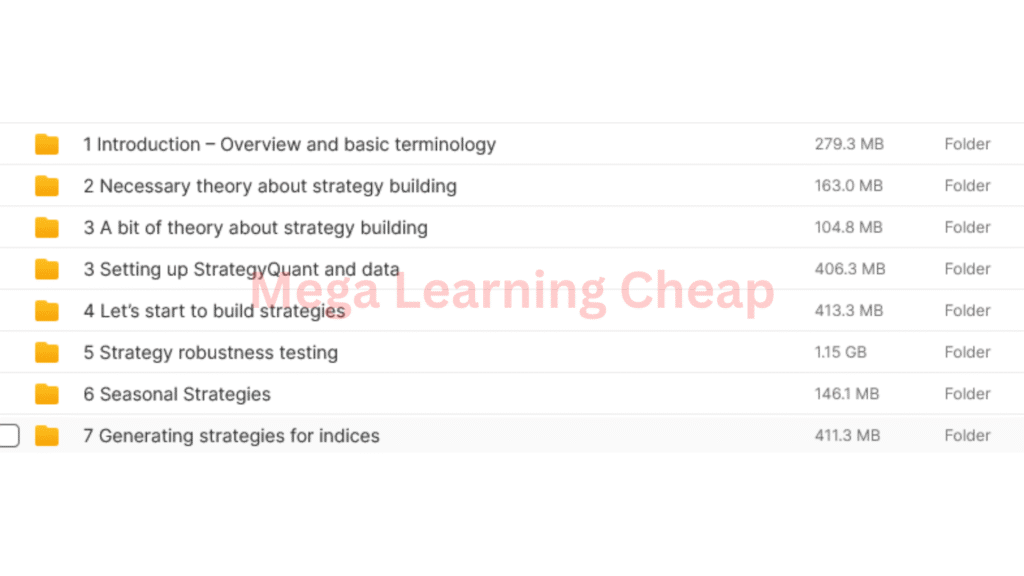 StrategyQuant MasterClass