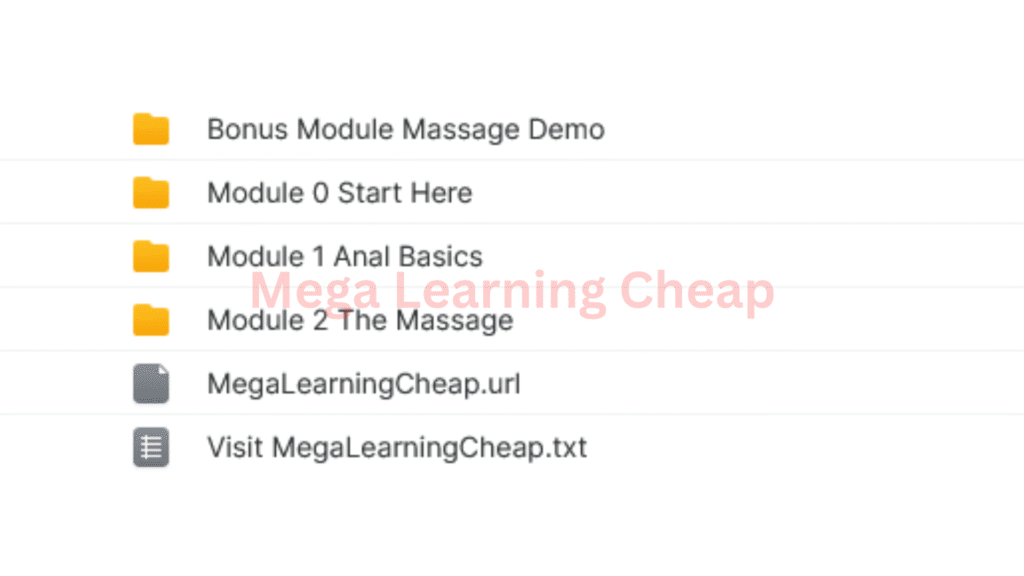 Anal Massage Advanced Pleasure