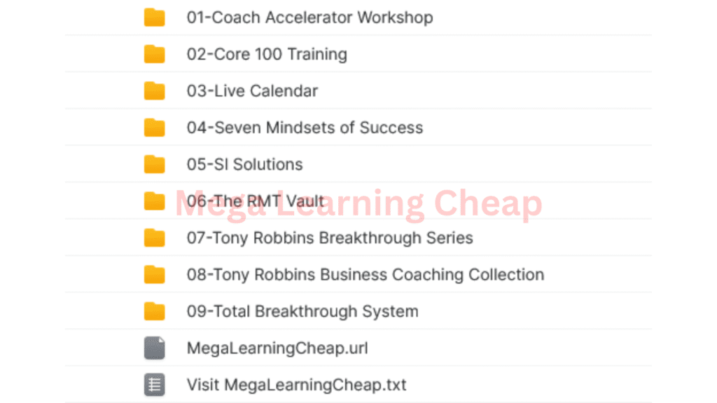 Robbins Life Coaching Training