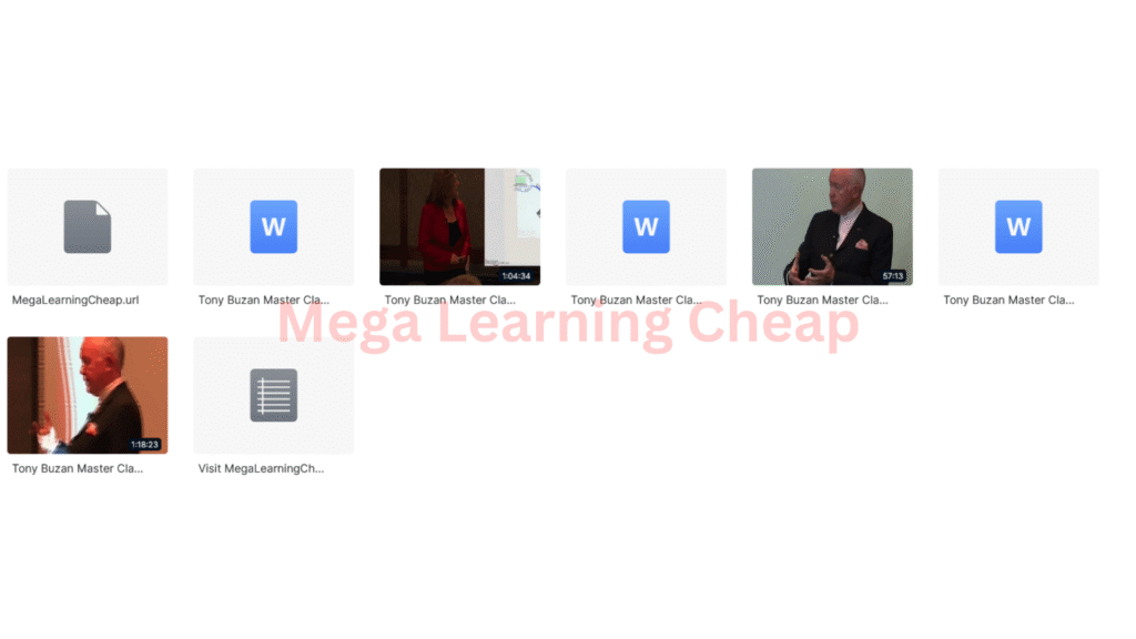 Tony Buzan Masterclass