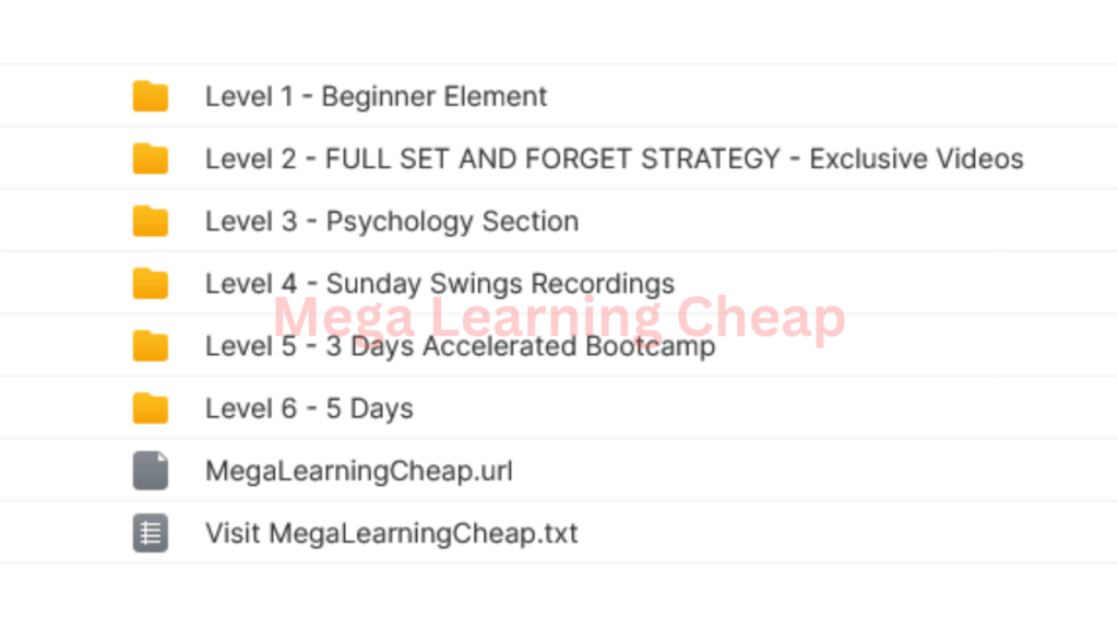 FULL SET AND FORGET course