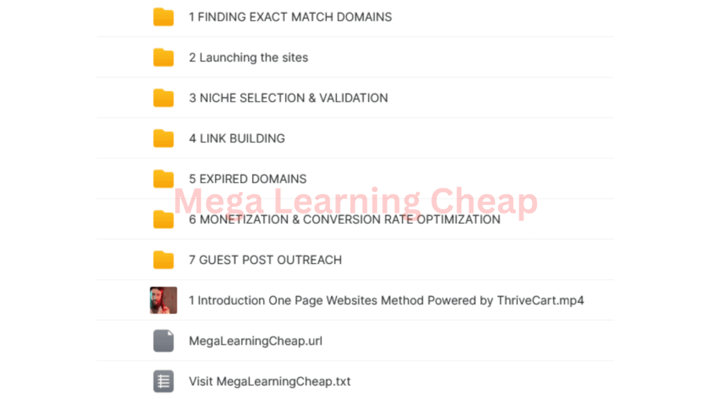 One Page Website