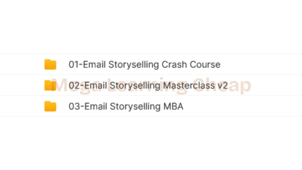 Email Storyselling MBA