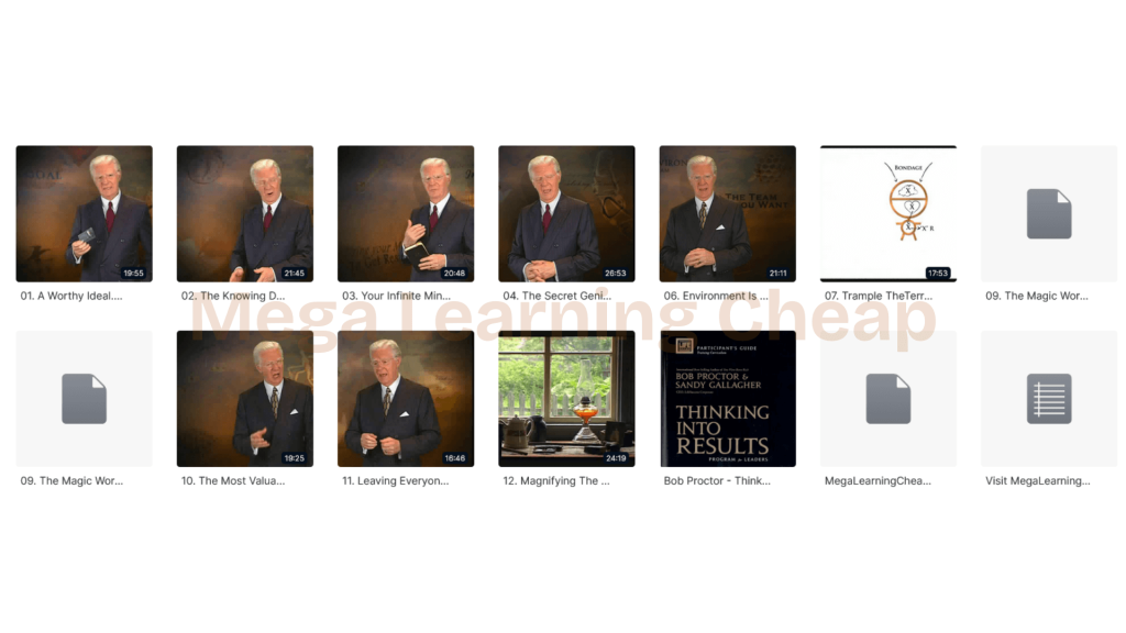 Bob Proctor - Thinking Into Results 1 Thinking Into Results